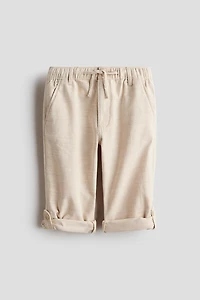 Cotton Roll-Up Pants