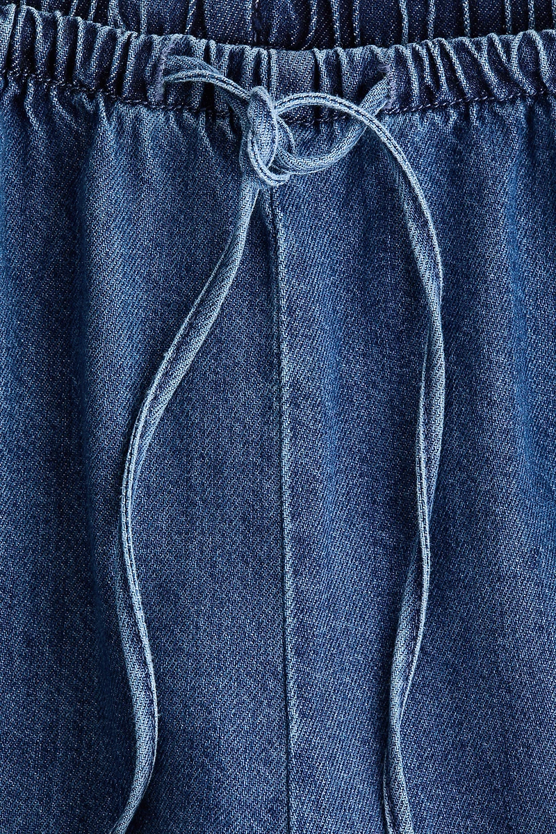 Denim Drawstring Pants