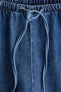 Denim Drawstring Pants