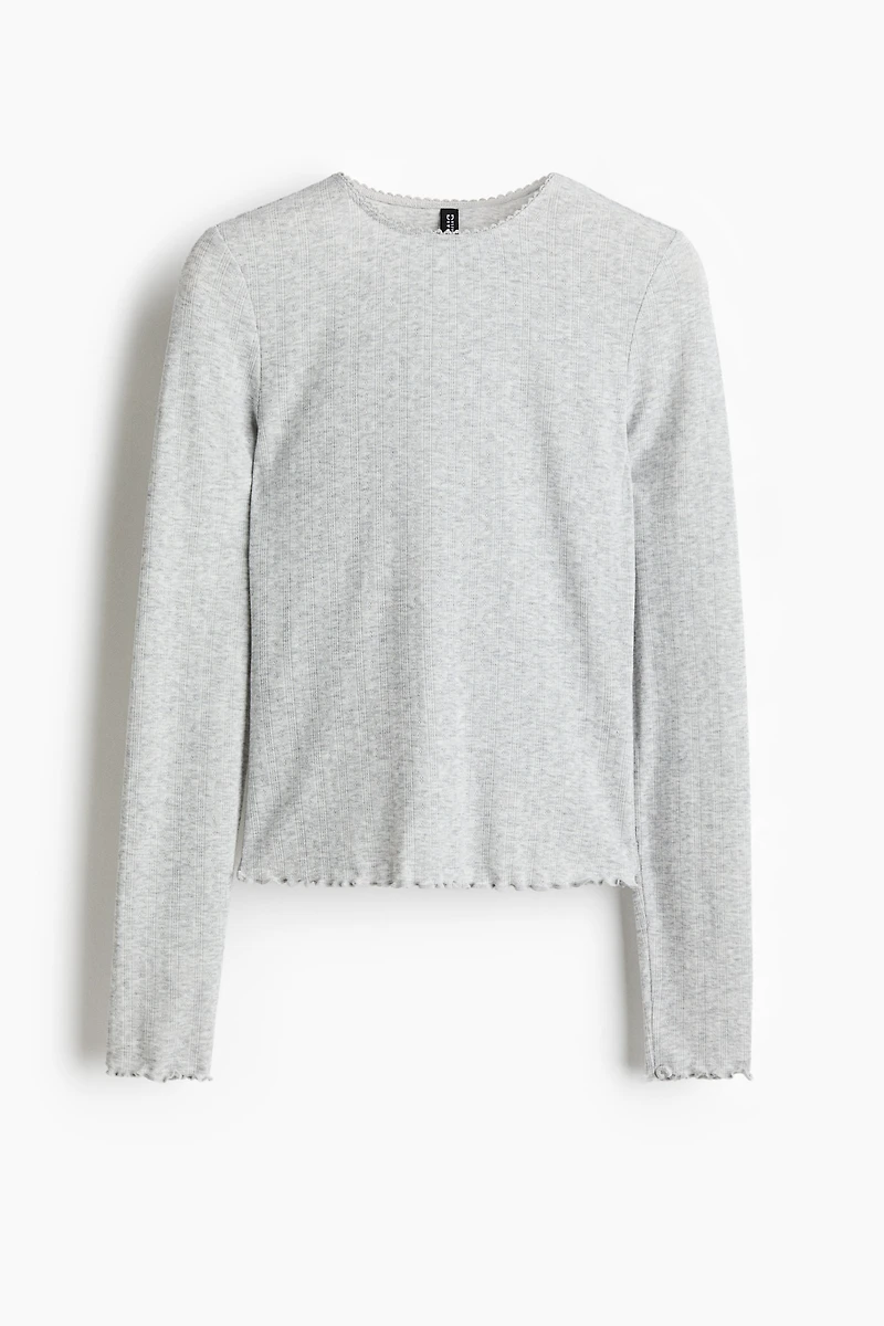 Pointelle Jersey Top