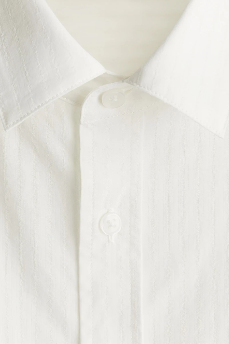 Chemise classique en lyocell mélangé