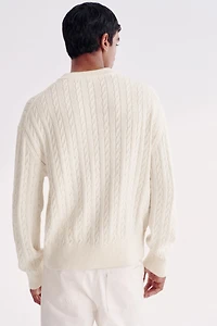 Regular-Fit Cable-Knit Sweater