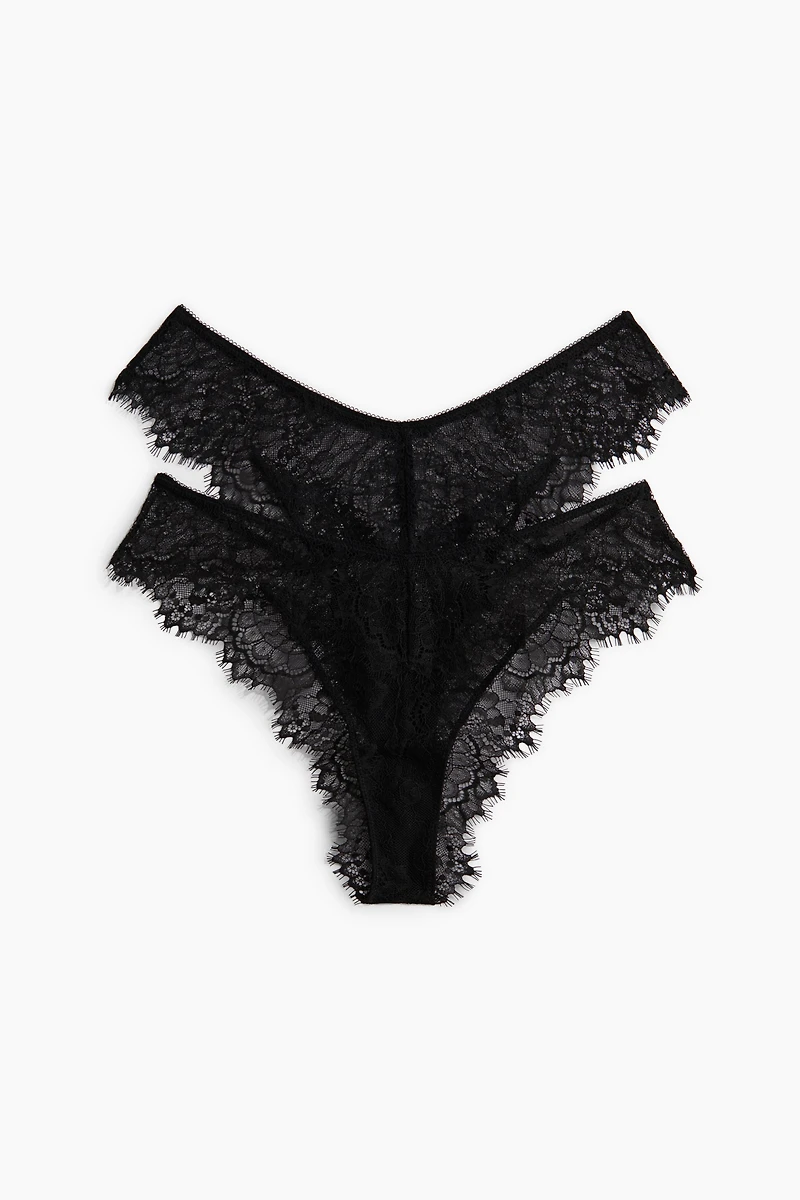 2-Pack Lace Brazilian Briefs