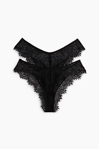 2-Pack Lace Brazilian Briefs