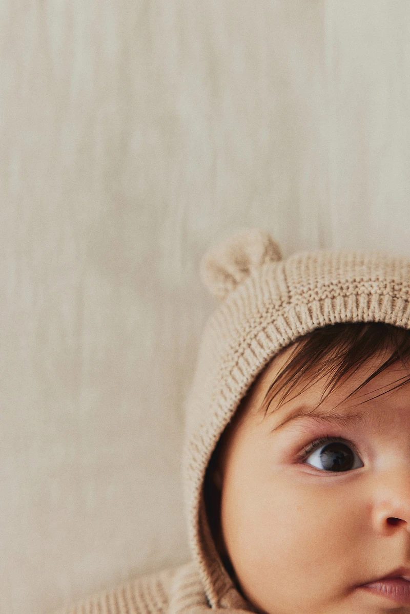 Bonnet béguin en tricot de coton