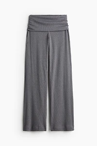 Ribbed Wide-Leg Pants