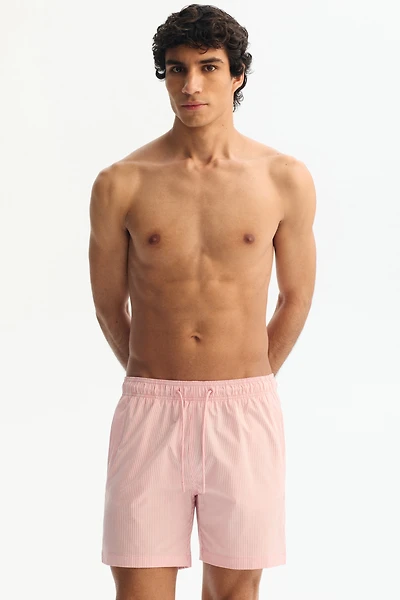 Short de bain en crépon coton