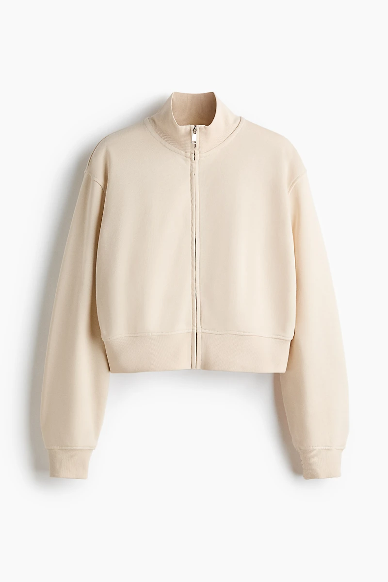 Cropped Sweatshirt Jacket