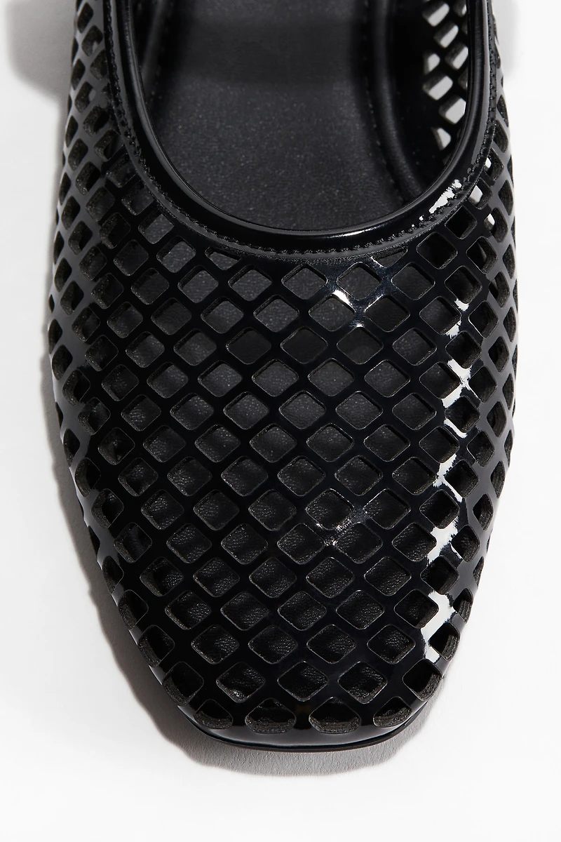 Perforated Mary Jane Ballet Flats