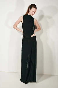 Crinkled Wrapover Pants