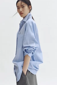 Chemise ample à panneaux en popeline