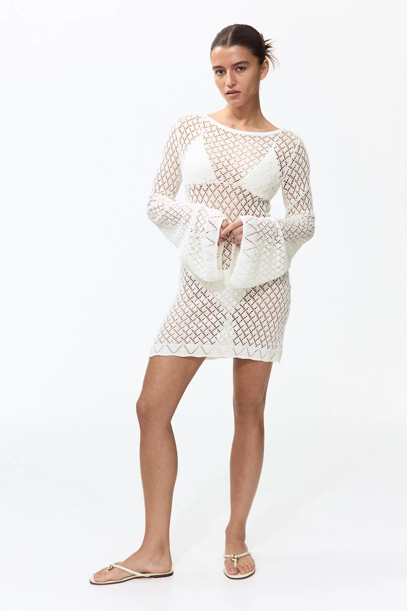 Pointelle-Knit Beach Dress
