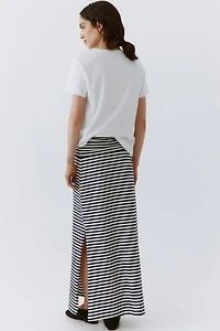 Cotton Skirt with Foldover Waist