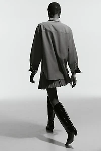 Mini jupe-short plissée