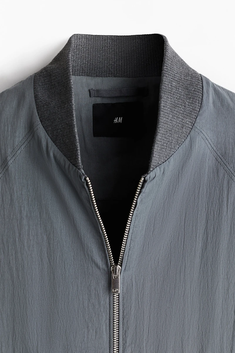 Regular-Fit Lyocell-Blend Bomber Jacket