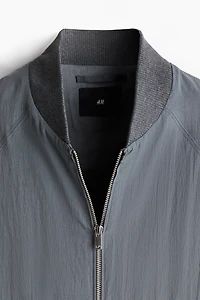 Regular-Fit Lyocell-Blend Bomber Jacket