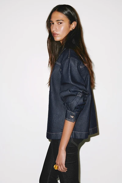 Denim Pullover Shirt