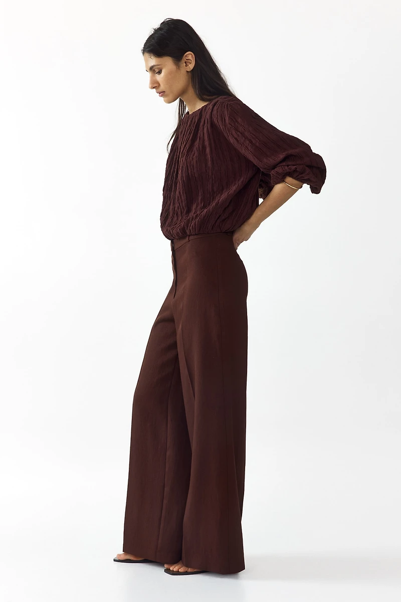 Wide-Leg Dress Pants