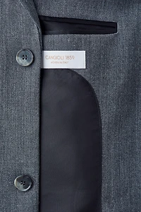 Single-Breasted Wool-Blend Jacket