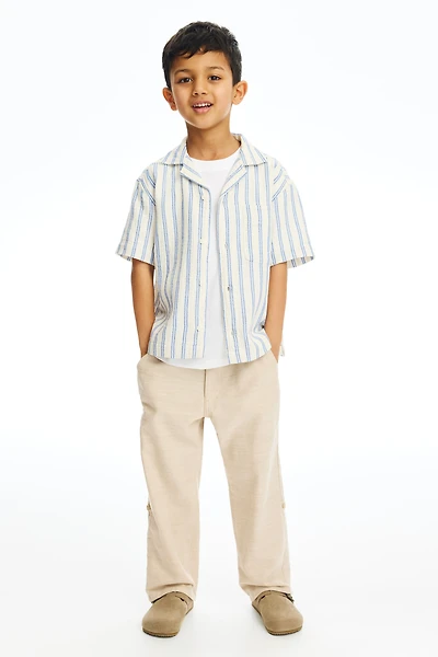 Cotton Roll-Up Pants