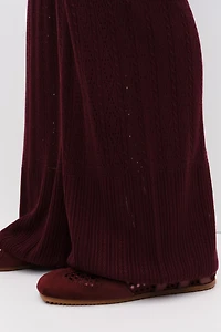 Pantalon en tricot pointelle