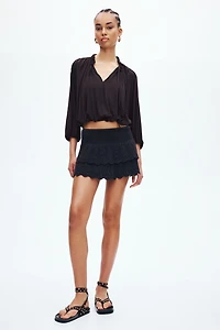 Gathered Viscose Top