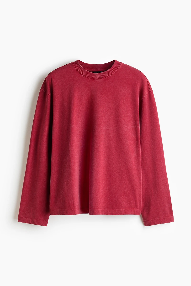Boxy Relaxed-Fit Long-Sleeved T-Shirt