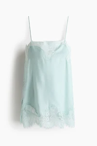 Haut en tissu jacquard avec dentelle