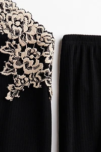 Ribbed Jersey Pajamas