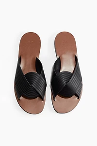 Fluted-Strap Sandals