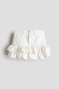 Denim Ruffle Skirt