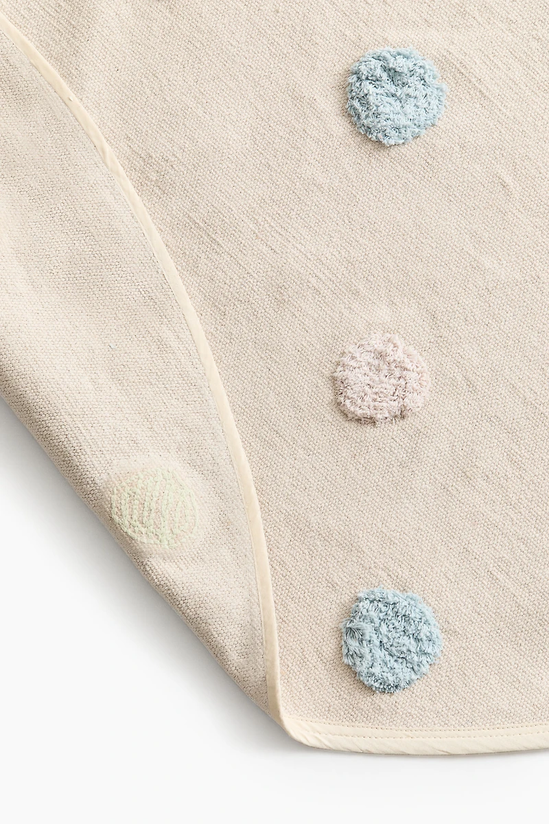 Cotton Rug with Tufted Dots