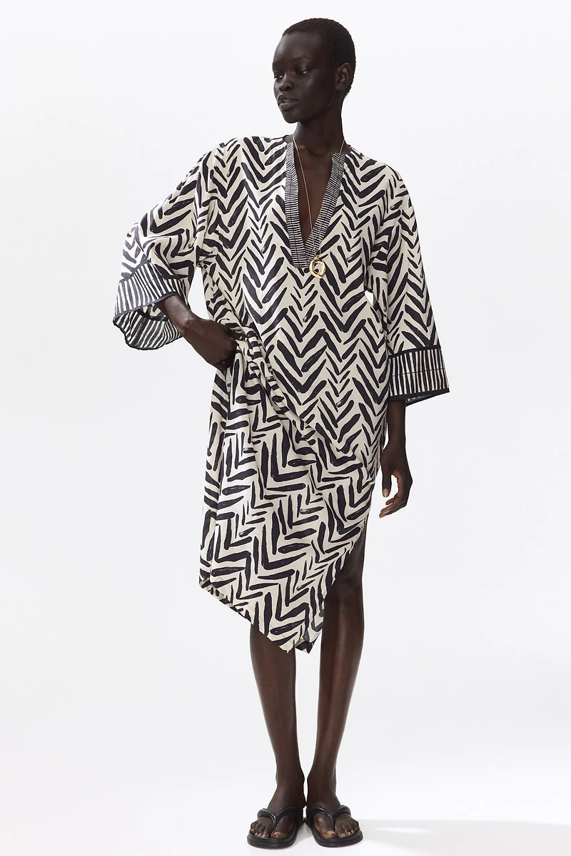 Tie-Belt Tunic Dress