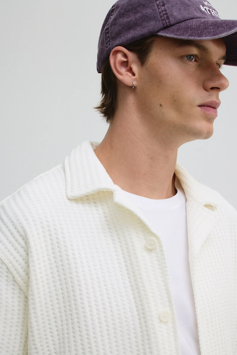 Loose-Fit Waffled Resort Shirt