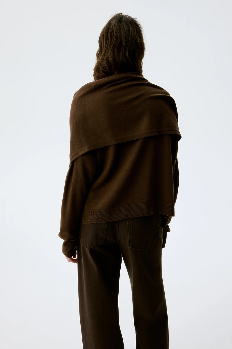 Chandail MAMA d'allaitement avec détail écharpe