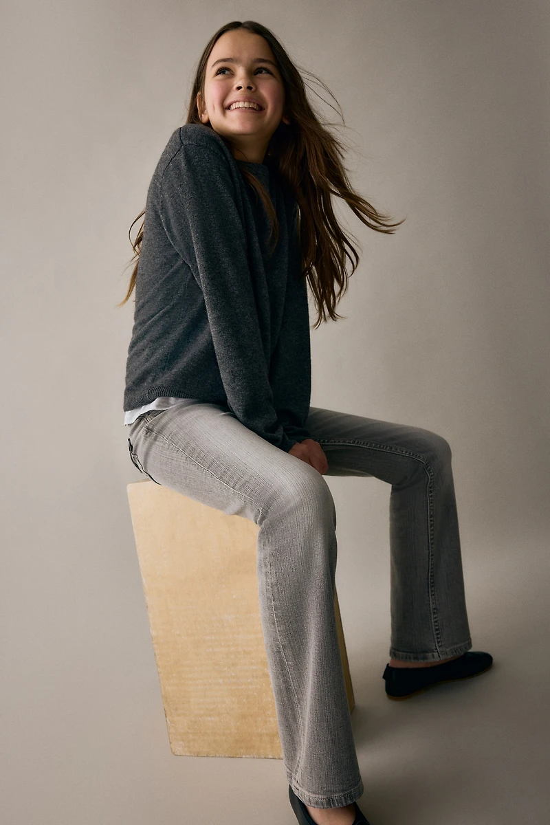 Bootcut Leg Low Jeans