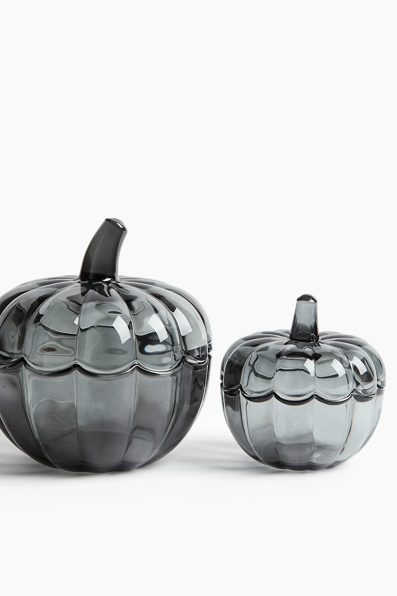 Pumpkin-Shaped Glass Jar