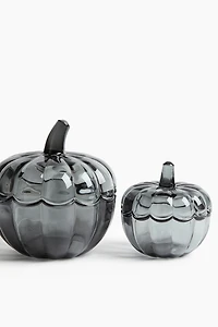 Pumpkin-Shaped Glass Jar
