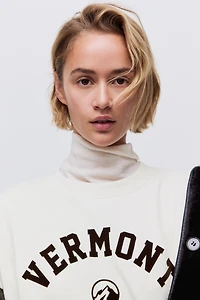 Sweatshirt with Text Motif