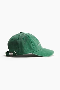 Embroidered-motif Twill Cap
