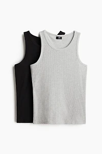 2-pack Slim Fit Ribbed Tank Tops