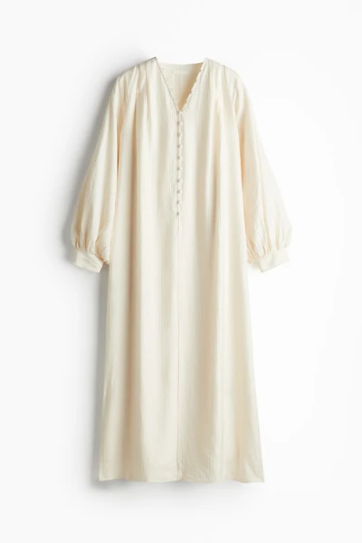 Balloon-Sleeved Dress
