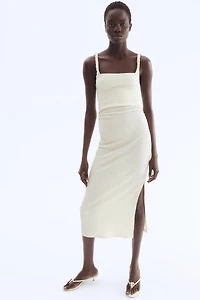 Textured Jersey Midi Dress