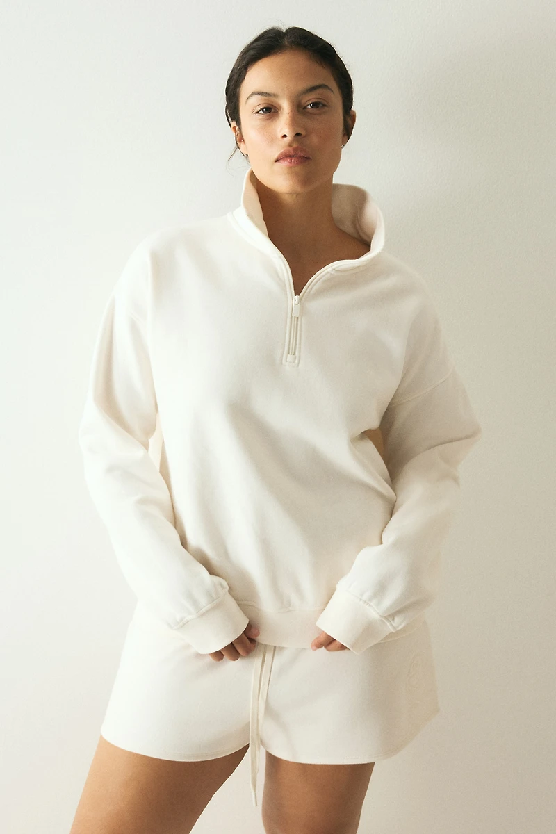 Oversized Half-Zip Sweatshirt
