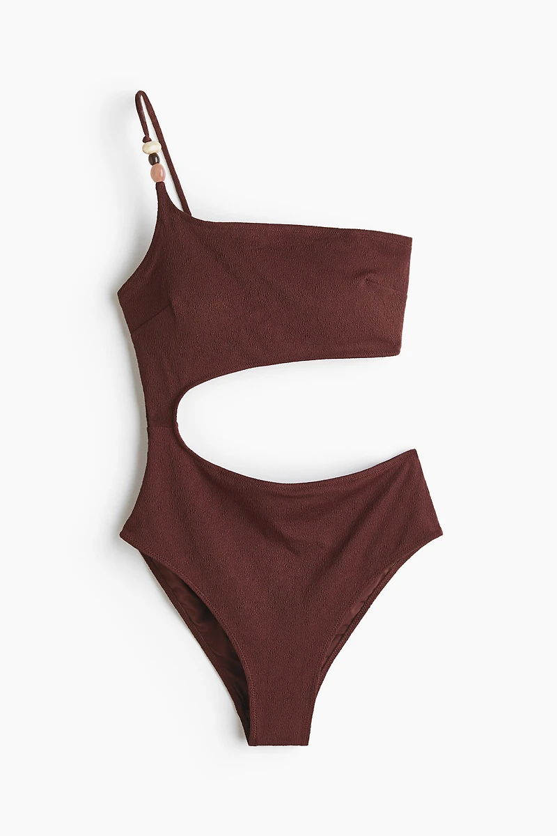 Padded-Cup High-Leg Swimsuit