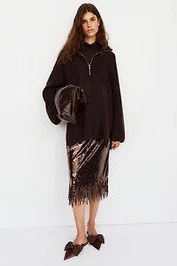 MAMA Before & After Half-zip Sweater