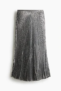Jupe plissée à sequins