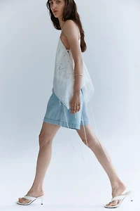 Denim Pull-On Shorts