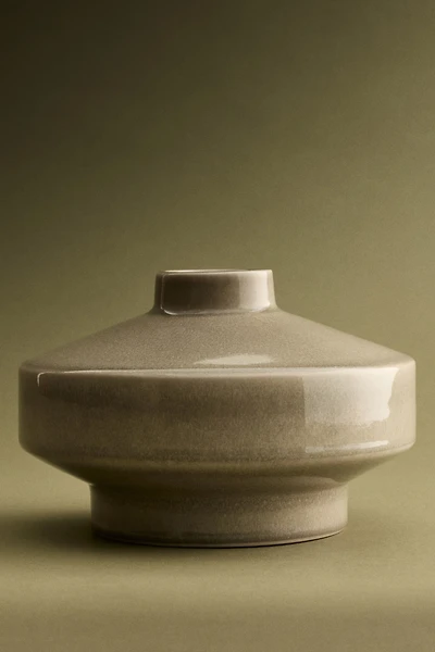 Small Reactive-Glaze Stoneware Vase