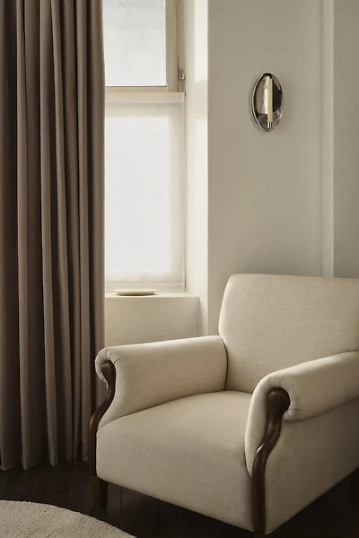 1-Pack Wide Blackout Herringbone Curtain Panel